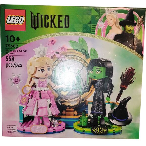 LEGO Wicked Set 75682 Elphaba & Glinda Figures 558 Pieces New Sealed 1st movie - Picture 1 of 3